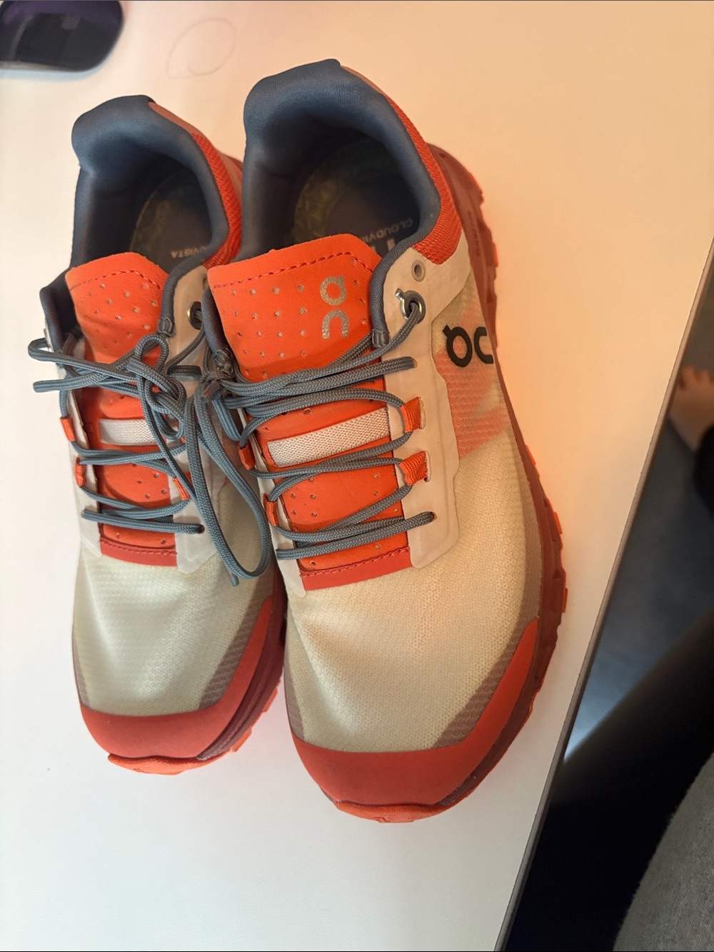 On cloud vista Running Women's Sneakers in Orange and Gray